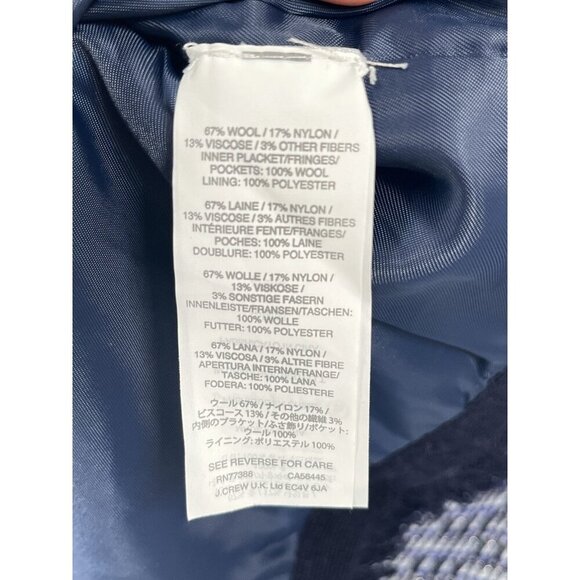 J Crew Tweed Blazer Sweater Jacket Fringe Sz L - Picture 5 of 5